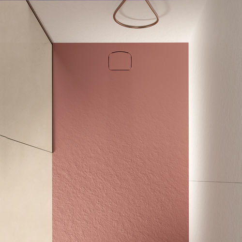 Receveur de douche rectangulaire - AREIA SLATE EVO - ACQUABELLA - extra plat / en fonte minérale / en polyuréthane