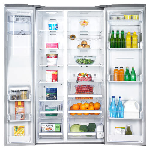 Réfrigérateur américain - RSG307AARS/XAA - SAMSUNG Home Appliances - résidentiel / en pose libre / gris