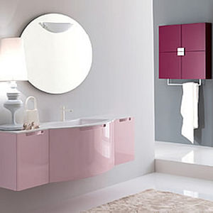 Meuble vasque suspendu - TWING 023 - LASAIDEA - en verre / contemporain / laqué