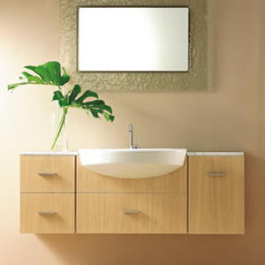 Meuble vasque suspendu - COMPOS 40 - LASAIDEA - en bois / contemporain / sans porte