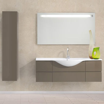 Meuble vasque suspendu - VANITY 02 - LASAIDEA - en mélaminé / contemporain / sans porte