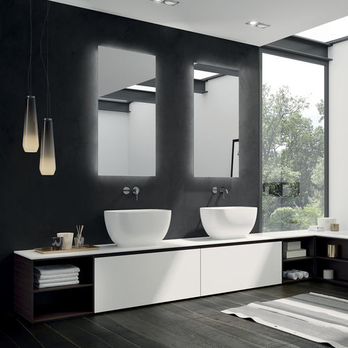 Meuble vasque suspendu - B 06 - LASAIDEA - en bois / contemporain / sans porte