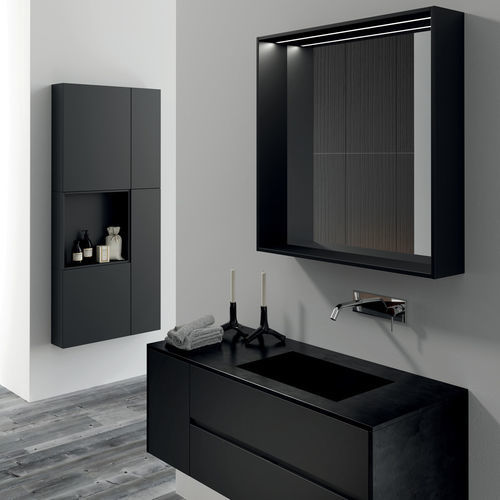 Meuble vasque suspendu - B 14 - LASAIDEA - en résine / en ciment / contemporain