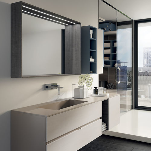Meuble vasque suspendu - WR 01 - LASAIDEA - en bois / contemporain / sans porte