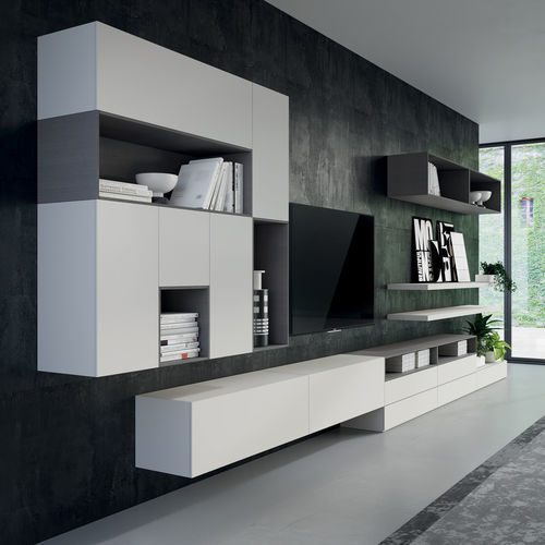 Meuble vasque suspendu - L 01 - LASAIDEA - en chêne / contemporain / sans porte