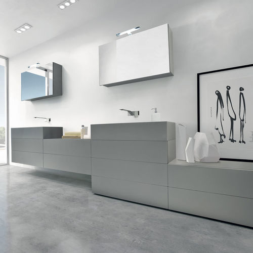 Meuble vasque suspendu - SYN 01 - LASAIDEA - en verre / contemporain / sans porte