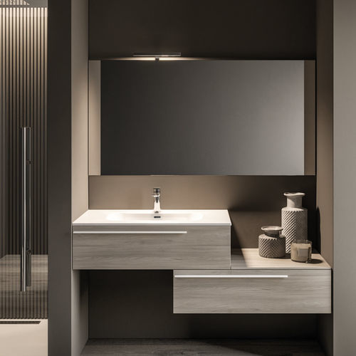 Meuble vasque suspendu - XIL C 01 - LASAIDEA - en mélaminé / en métal laqué / contemporain