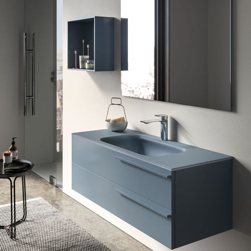 Meuble vasque suspendu - XIL C 06 - LASAIDEA - en verre / contemporain / sans porte