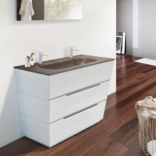Meuble vasque suspendu - LIBECCIO 40 - LASAIDEA - bois / en résine / contemporain