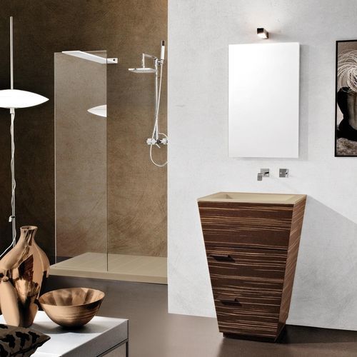 Meuble vasque à poser - LIBECCIO 05 - LASAIDEA - bois / en résine / contemporain