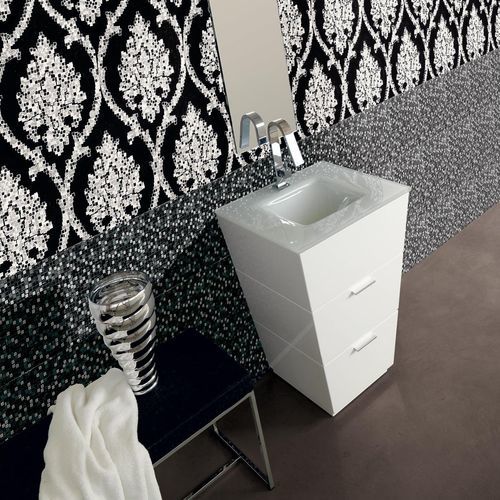Meuble vasque à poser - LIBECCIO 11 - LASAIDEA - bois / en verre / en cristal
