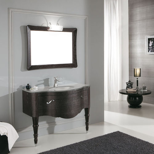 Meuble vasque à poser - DEC&Ograve; D03 - LEGNOBAGNO - en chêne / en noyer / en verre