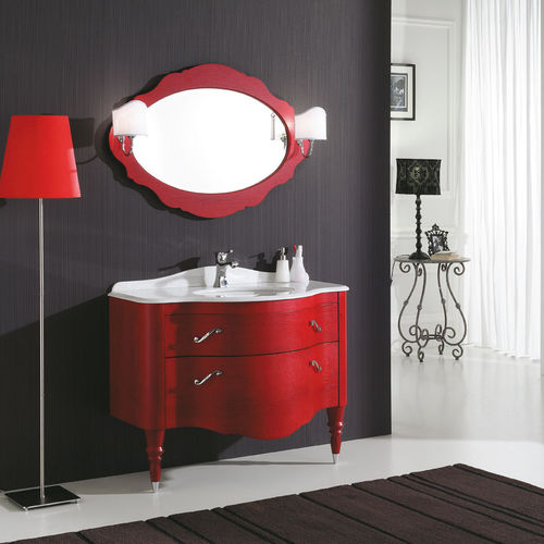 Meuble vasque à poser - DEC&Ograve; D04 - LEGNOBAGNO - en chêne / en noyer / en cristal