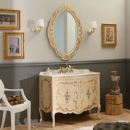 Meuble vasque à poser - NARCISO DECORATO - LEGNOBAGNO - en bois / en marbre / de style