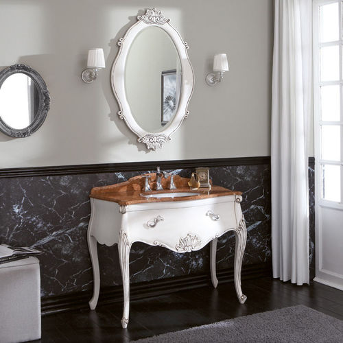Meuble vasque à poser - VANITY INTAGLIATO 01 - LEGNOBAGNO - en bois massif / en marbre / classique