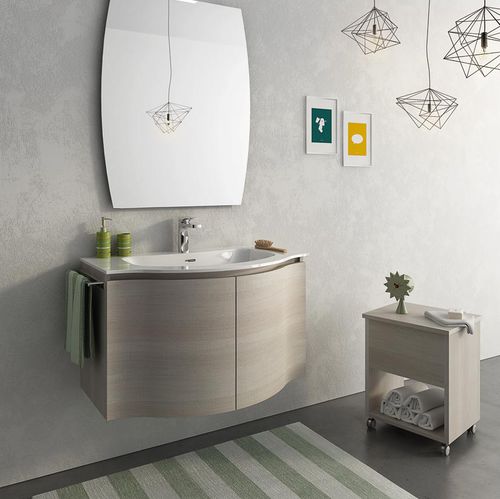 Meuble vasque suspendu - BROADWAY B7 - LEGNOBAGNO - en chêne / contemporain / sans porte