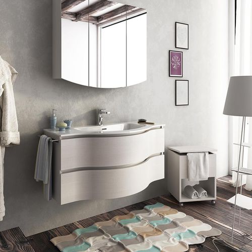 Meuble vasque suspendu - BROADWAY B13 - LEGNOBAGNO - en chêne / contemporain / sans porte