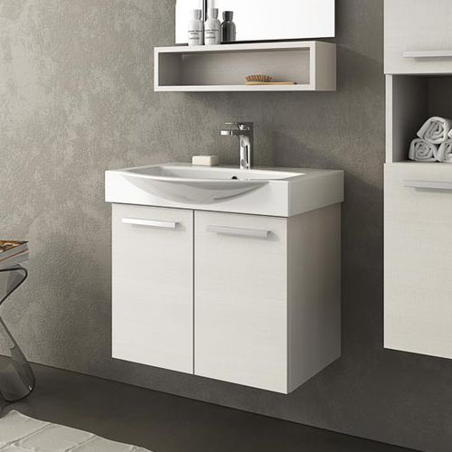 Meuble vasque suspendu - MANATTHAN M1 - LEGNOBAGNO - en chêne / en céramique / contemporain