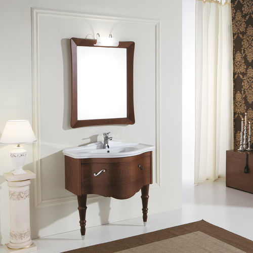 Meuble vasque à poser - DEC&Ograve; D10 - LEGNOBAGNO - en chêne / en noyer / en céramique