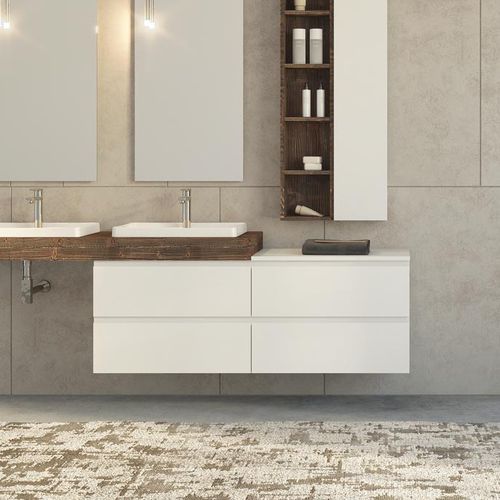 Meuble vasque suspendu - FL24 - LEGNOBAGNO - en bois massif / en céramique / en HPL