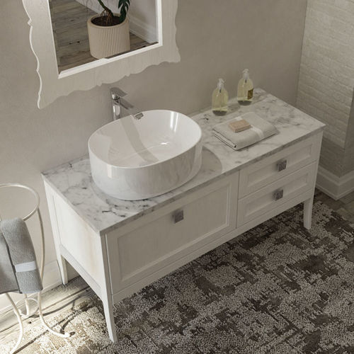 Meuble vasque à poser - RETR&Ograve; R213 - LEGNOBAGNO - en bois / en marbre / contemporain