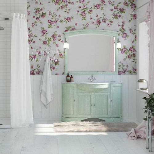 Meuble vasque à poser - RETR&Ograve; R214 - LEGNOBAGNO - en bois / en céramique / en marbre