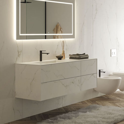 Meuble vasque suspendu - LIFE 15 - LEGNOBAGNO - en bois / contemporain / sans porte