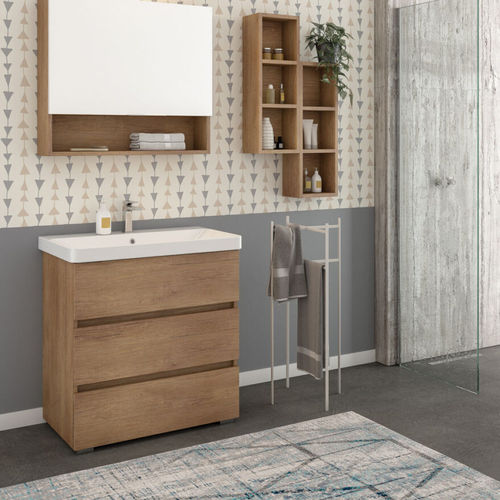 Meuble vasque à poser - SOHO 21 - LEGNOBAGNO - en bois / contemporain / sans porte