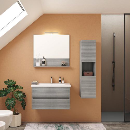 Meuble vasque suspendu - SOFT  09 - LEGNOBAGNO - en bois / en céramique / contemporain