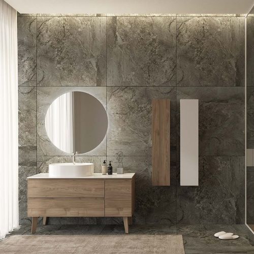 Meuble vasque à poser - FL01 - LEGNOBAGNO - en bois / contemporain / avec porte