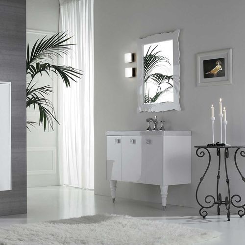 Meuble vasque à poser - DEC&Ograve; D12 - LEGNOBAGNO - en bois / en céramique / contemporain