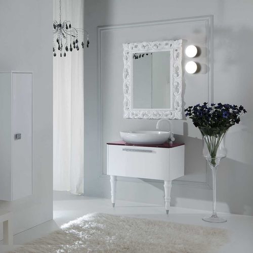 Meuble vasque à poser - DEC&Ograve; D15 - LEGNOBAGNO - en bois / en céramique / de style