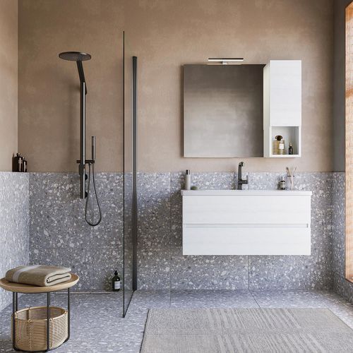 Meuble vasque suspendu - SOFT 07 - LEGNOBAGNO - en bois / en céramique / en PVC
