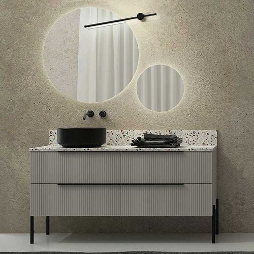 Meuble vasque à poser - RT02 Rigato - LEGNOBAGNO - en céramique / en terrazzo / contemporain