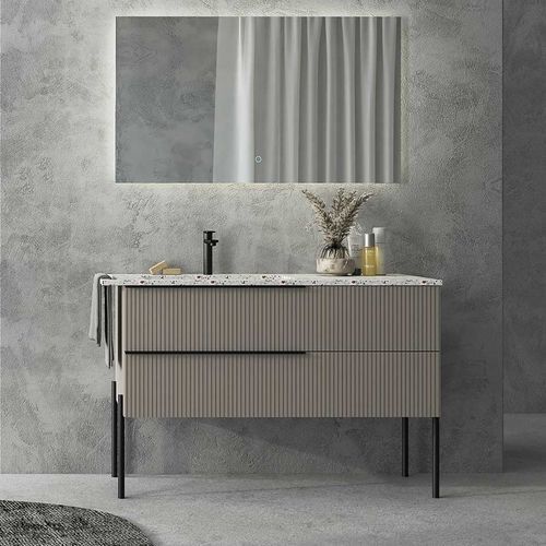 Meuble vasque à poser - RT05 Ruled - LEGNOBAGNO - en terrazzo / contemporain / sans porte