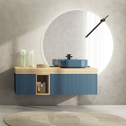 Meuble vasque suspendu - RT08 Rigato - LEGNOBAGNO - en chêne / en HPL / contemporain