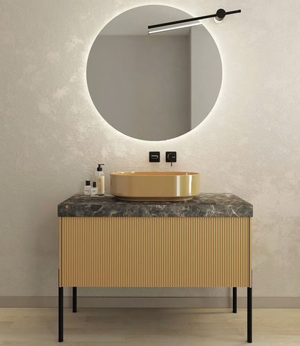 Meuble vasque à poser - RT11 Canneted - LEGNOBAGNO - en HPL / contemporain / sans porte