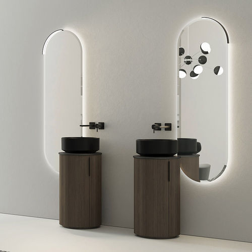 Meuble vasque à poser - RT18 Canneted - LEGNOBAGNO - en chêne / en HPL / contemporain
