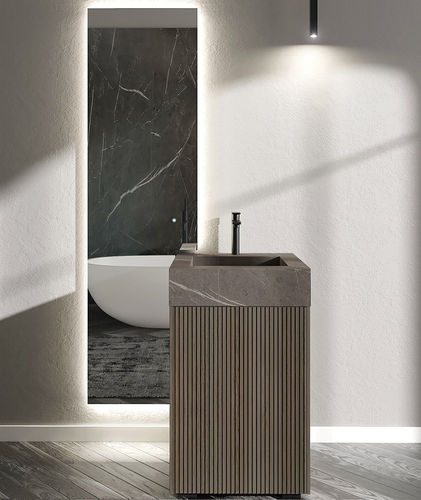 Meuble vasque à poser - RT17 Rigato - LEGNOBAGNO - en chêne / en HPL / contemporain