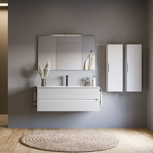 Meuble vasque mural - VERSO VE.05 - LEGNOBAGNO - en bois / en céramique / contemporain