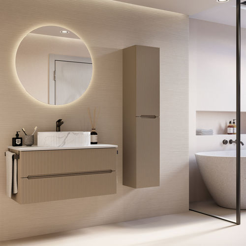 Meuble vasque mural - VERSO VE.06 - LEGNOBAGNO - en bois / en céramique / contemporain