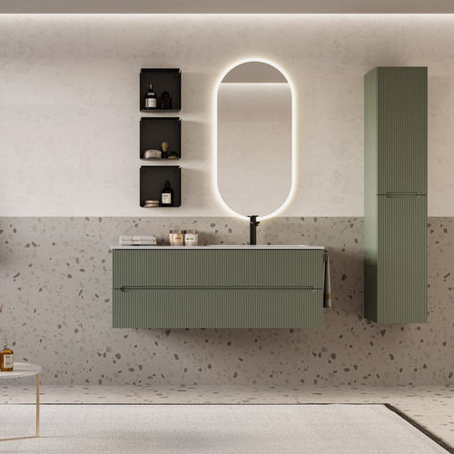 Meuble vasque mural - VERSO VE.11 - LEGNOBAGNO - en bois / en céramique / contemporain