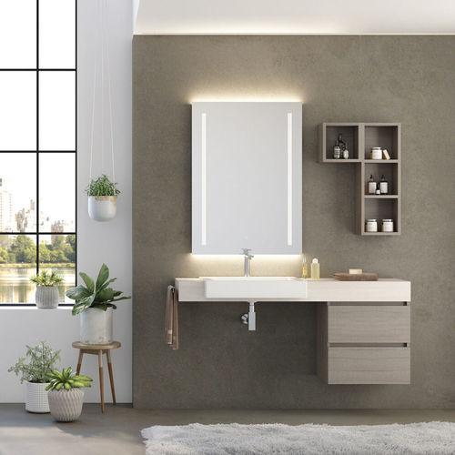 Meuble vasque suspendu - UCO11 - LEGNOBAGNO - en chêne / en Ocritech® / contemporain