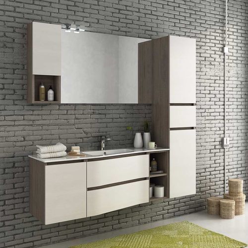 Meuble vasque suspendu - UCO15 - LEGNOBAGNO - en chêne / en Ocritech® / contemporain