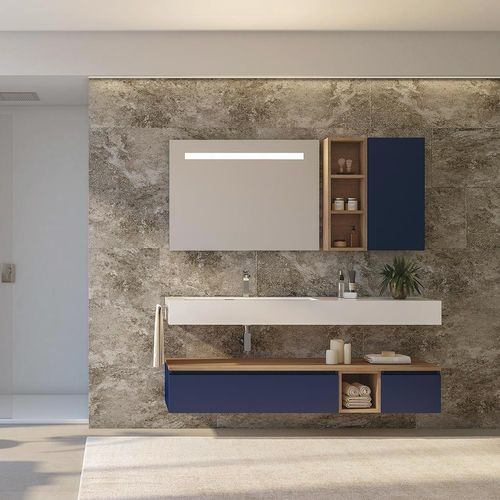 Meuble vasque suspendu - UCO21 - LEGNOBAGNO - en chêne / en Ocritech® / contemporain
