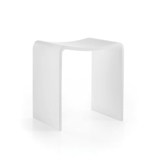 Tabouret de douche en métal - 54703.26 - LINEABETA - blanc