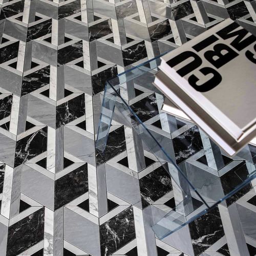 Carrelage en marbre - ACQUALINE : CUBE - LITHOS MOSAICO ITALIA - poli / d'intérieur / mural