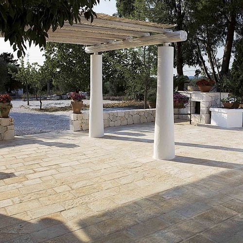 Pavé en pierre - MEDITERRRANEO : OLD - LITHOS MOSAICO ITALIA - d'extérieur / d'intérieur / brossé