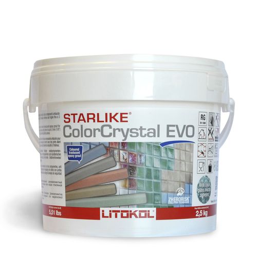 Mortier résistant à l'acide - STARLIKE COLORCRYSTAL EVO - LITOKOL - de jointoiement / de masticage / pour carrelage