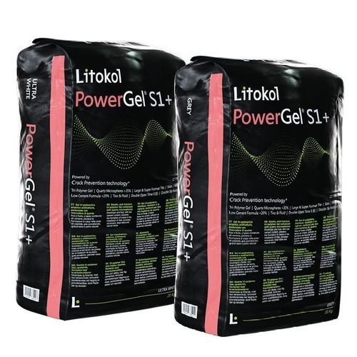Mortier-colle adhésif - POWERGEL&reg; S1+ - LITOKOL - pour carrelage / pour pierre / pour mur
